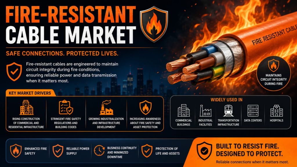 Fire-Resistant Cable Market Expands as Infrastructure Safety Standards Continue to&nbsp;Rise